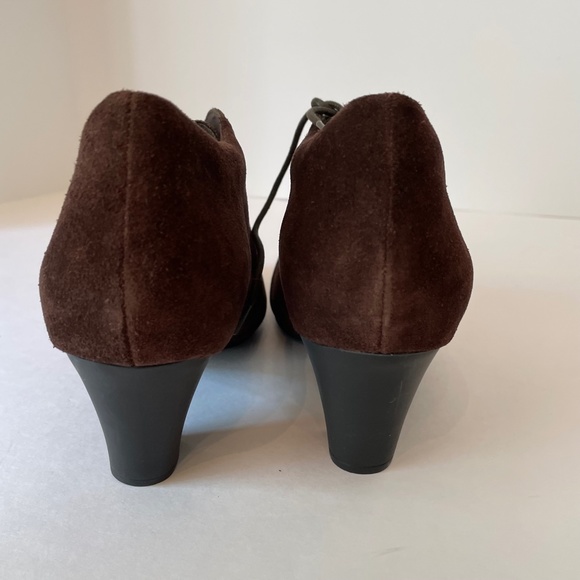 Clarks Bendables Ruby Diamond Brown Suede Leather 8.5 Ankle Boot - Picture 9 of 12